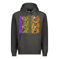Charcoal Heather Mardi Gras Brushstrokes Premium Hoodie - BundleAndBundleShop