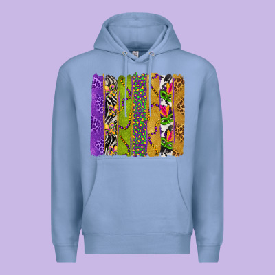 Mardi Gras Brushstrokes Premium Hoodie Designed By Bundleandbundleshop
