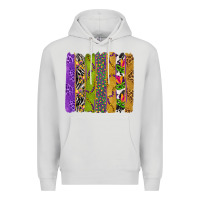 Dove Grey Mardi Gras Brushstrokes Premium Hoodie - BundleAndBundleShop