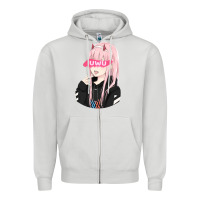 Dove Grey uwu Zipper Hoodie - tuanDangUi