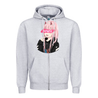 Heather Grey uwu Zipper Hoodie - tuanDangUi