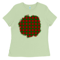 Matcha Christmas Tartan Patch Ladies Tee - BundleAndBundleShop