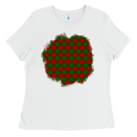 Christmas Tartan Patch Ladies Tee | Teevron