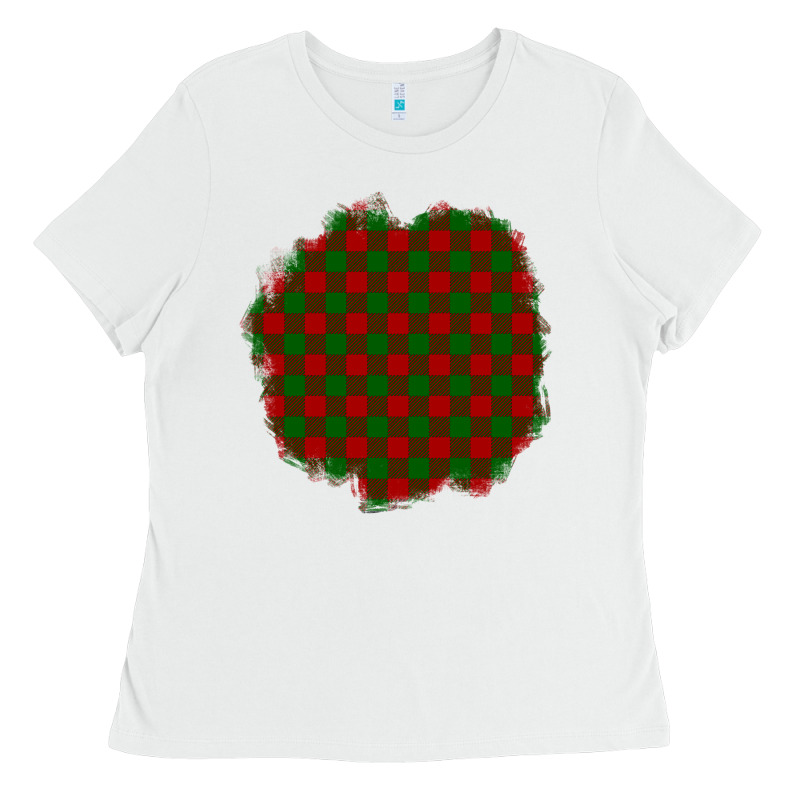 Christmas Tartan Patch Ladies Tee by BundleAndBundleShop | Teevron