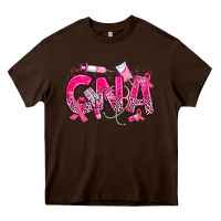 Chocolate Brown breast cancer cna certified nursing assistant Heavy Core Tee - JahusDesignShop