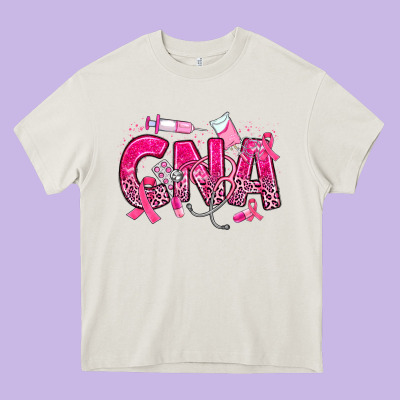 Breast Cancer Cna Certified Nursing Assistant Heavy Core Tee Designed By Jahusdesignshop
