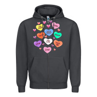 Smoke womens valentine candy heart valentines day vneck Zipper Hoodie - tuanDangUi