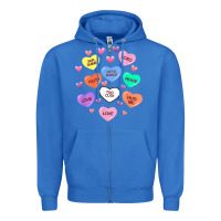 True Royal womens valentine candy heart valentines day vneck Zipper Hoodie - tuanDangUi