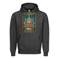 Charcoal Heather my chakras are aligned af vintage yoga meditation Zipper Hoodie - tuanDangUi