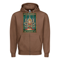 Chestnut my chakras are aligned af vintage yoga meditation Zipper Hoodie - tuanDangUi