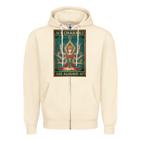 Sandshell my chakras are aligned af vintage yoga meditation Zipper Hoodie - tuanDangUi