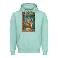 My Chakras Are Aligned Af Vintage Yoga Meditation Zipper Hoodie | Teevron