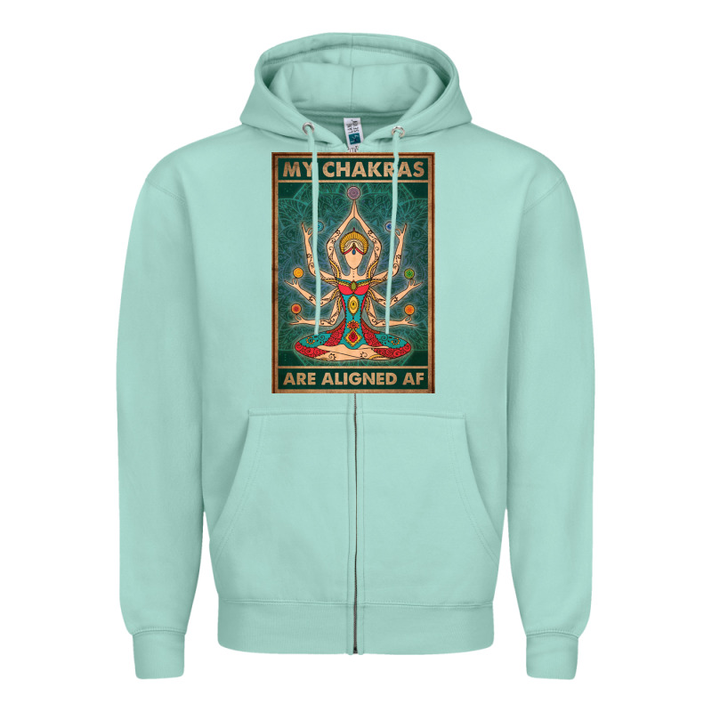 My Chakras Are Aligned Af Vintage Yoga Meditation Zipper Hoodie by tuanDangUi | Teevron