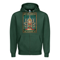 Sports Green my chakras are aligned af vintage yoga meditation Zipper Hoodie - tuanDangUi