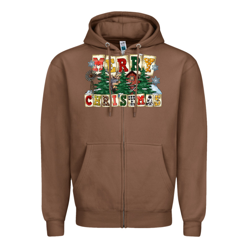Merry Christmas Zipper Hoodie by FaDigitalArtStudio | Teevron