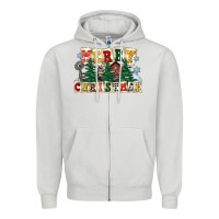 Dove Grey merry christmas Zipper Hoodie - FaDigitalArtStudio