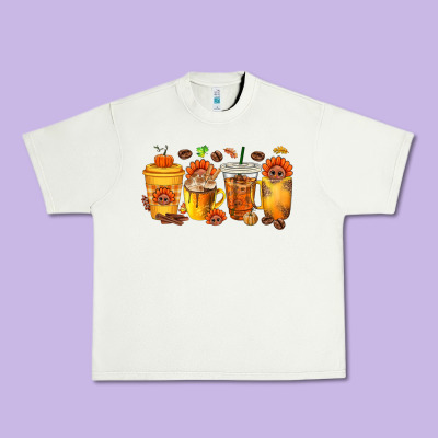 Thanksgiving Coffee Cups Urban Heavy Tee Designed By Texasbilliewilder