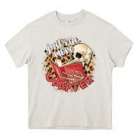 Cream just one more chapter Heavy Core Tee - MaliasSmallBusiness