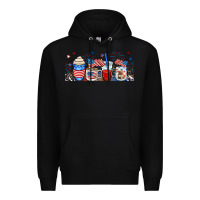 Black 4th of july coffe cups Premium Hoodie - RanaPortraitStore