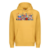 Mustard 4th of july coffe cups Premium Hoodie - RanaPortraitStore