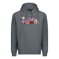 Rock 4th of july coffe cups Premium Hoodie - RanaPortraitStore