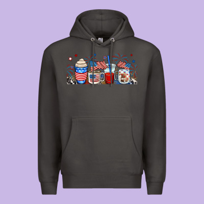 4th Of July Coffe Cups Premium Hoodie Designed By Ranaportraitstore