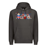 Smoke 4th of july coffe cups Premium Hoodie - RanaPortraitStore