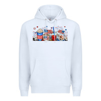 White 4th of july coffe cups Premium Hoodie - RanaPortraitStore