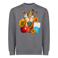 Storm teacher cold drink frappe with sunflowers Heavyweight Sweatshirt - FaDigitalArtStudio