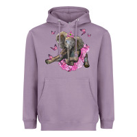 Lavender baby elephant with tutu Heavyweight Hoodie - LillyAllenDesigns
