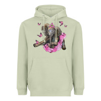 Matcha baby elephant with tutu Heavyweight Hoodie - LillyAllenDesigns