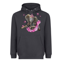 Smoke baby elephant with tutu Heavyweight Hoodie - LillyAllenDesigns