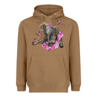 Toasted Coconut baby elephant with tutu Heavyweight Hoodie - LillyAllenDesigns