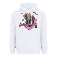 White baby elephant with tutu Heavyweight Hoodie - LillyAllenDesigns