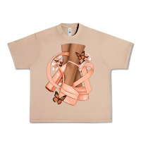 Burro Cancer diva peach ribbon Urban Heavy Tee - NancyCooperArtShop