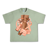 Oil Green Cancer diva peach ribbon Urban Heavy Tee - NancyCooperArtShop