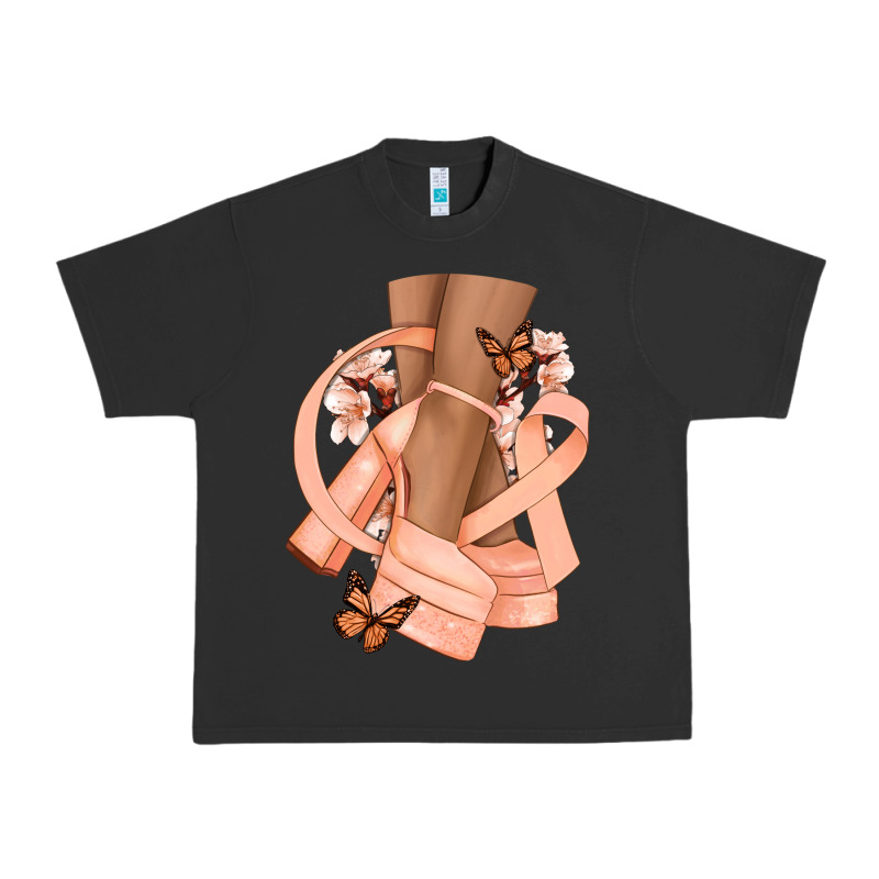 Cancer Diva Peach Ribbon Urban Heavy Tee by NancyCooperArtShop | Teevron