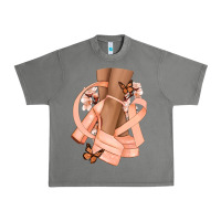 Tornado Cancer diva peach ribbon Urban Heavy Tee - NancyCooperArtShop