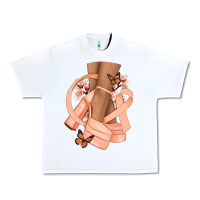 White Cancer diva peach ribbon Urban Heavy Tee - NancyCooperArtShop