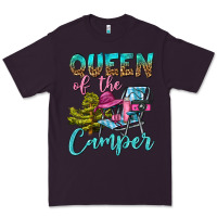 Plum Queen Of The Camper Premium Tee - BundleAndBundleShop