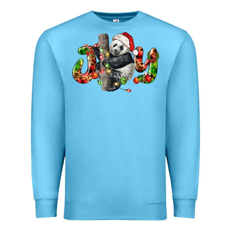 Panda Joy Christmas Premium Sweatshirt by LillyAllenDesigns | Teevron