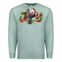 Seafoam panda joy christmas Premium Sweatshirt - LillyAllenDesigns