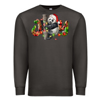 Smoke panda joy christmas Premium Sweatshirt - LillyAllenDesigns
