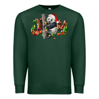 Sports Green panda joy christmas Premium Sweatshirt - LillyAllenDesigns