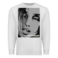 Oatmeal Heather requiem for a dream black transparent Premium Sweatshirt - tuanDangUi