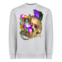 Mardi Gras Skull Heavyweight Sweatshirt | Teevron