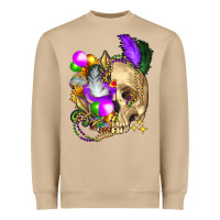 Mushroom mardi gras skull Heavyweight Sweatshirt - FaDigitalArtStudio