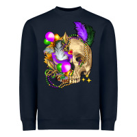 Navy mardi gras skull Heavyweight Sweatshirt - FaDigitalArtStudio