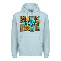 Blue Mist Western Home Sweet Home Premium Hoodie - FaDigitalArtStudio