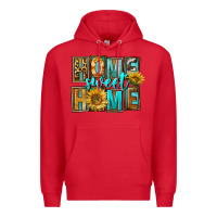 Red Western Home Sweet Home Premium Hoodie - FaDigitalArtStudio